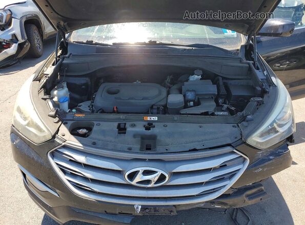 5NMZUDLB6HH018739 2017 HYUNDAI SANTA Черный Вид задней части салона