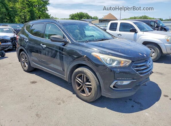5NMZUDLB6HH018739 2017 HYUNDAI SANTA Черный Передняя правая четверть
