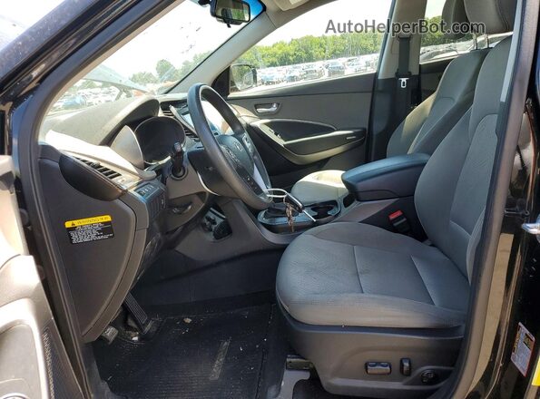 5NMZUDLB6HH018739 2017 HYUNDAI SANTA Черный Вид салона спереди