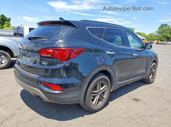 5NMZUDLB6HH018739 2017 HYUNDAI SANTA Черный Задняя правая четверть