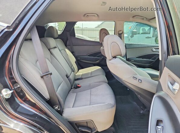 5NMZUDLB8HH012277 2017 HYUNDAI SANTA Black უკანა სალონის ხედი