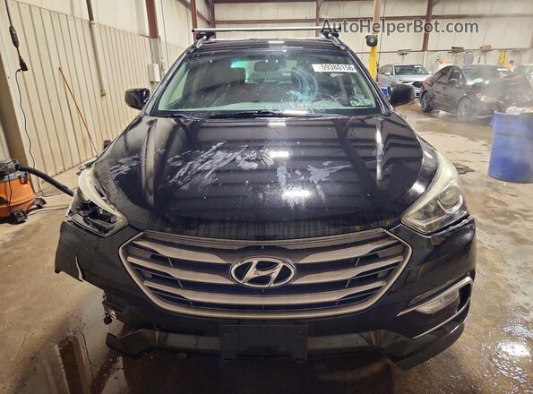 5NMZUDLB8HH022629 2017 HYUNDAI SANTA Black Front view