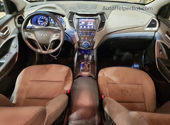 5NMZUDLB8HH022629 2017 HYUNDAI SANTA Black Dashboard view
