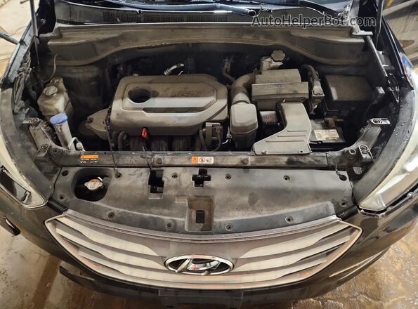 5NMZUDLB8HH022629 2017 HYUNDAI SANTA Black Engine compartment view