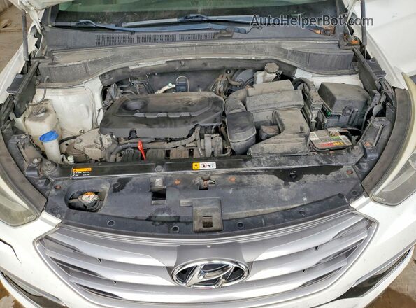 5NMZUDLB9HH005967 2017 HYUNDAI SANTA White Vista del compartimento del motor