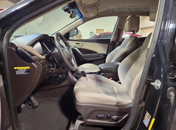5NMZUDLBXHH030425 2017 HYUNDAI SANTA Black Vista interior delantera