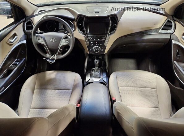 5NMZUDLBXHH030425 2017 HYUNDAI SANTA Black Vista del salpicadero