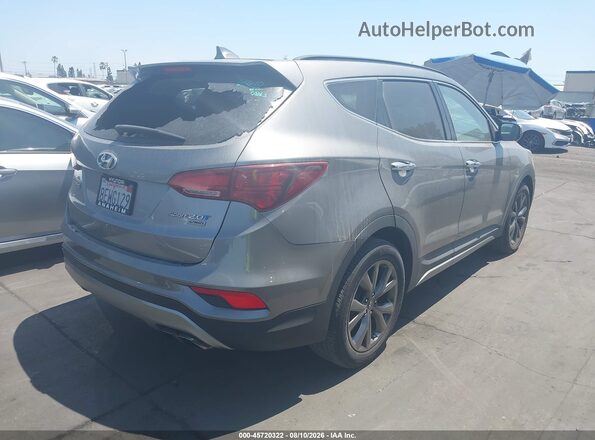 5NMZW4LA4JH106552 2018 HYUNDAI SANTA FE SPORT Silver Հետևի աջ