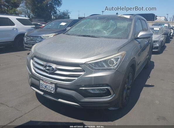 5NMZW4LA4JH106552 2018 HYUNDAI SANTA FE SPORT Silver Առջևի ձախ երեք քառորդ տեսարան
