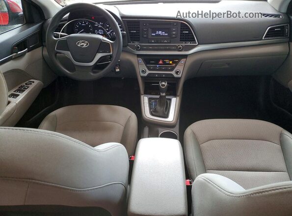 5NPD74LF0HH075669 2017 HYUNDAI ELANTRA Красный Вид панели приборов