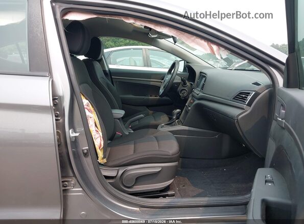 5NPD74LF0JH400732 2018 HYUNDAI ELANTRA Gray წინა სალონის ხედი