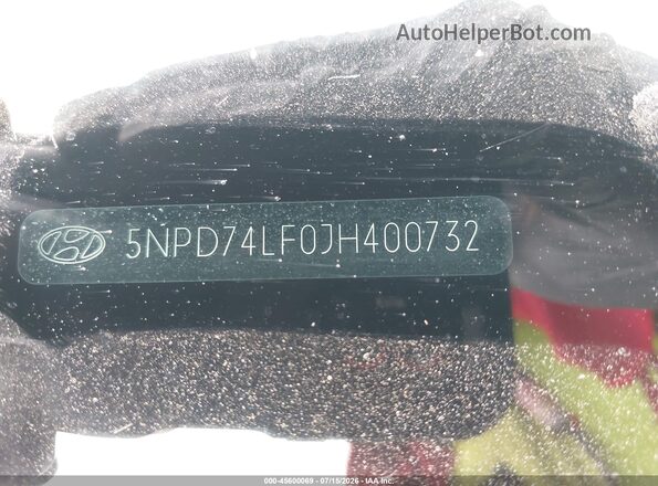 5NPD74LF0JH400732 2018 HYUNDAI ELANTRA Gray 