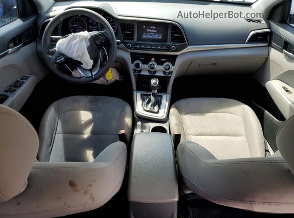 5NPD74LF0KH449253 2019 HYUNDAI ELANTRA Blue Widok deski rozdzielczej