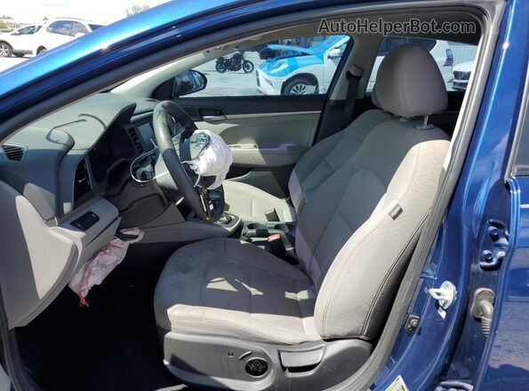 5NPD74LF0KH449253 2019 HYUNDAI ELANTRA Blue Widok wnętrza z przodu