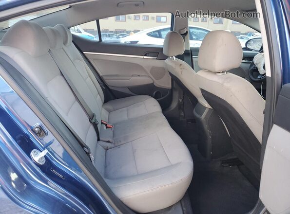 5NPD74LF0KH449253 2019 HYUNDAI ELANTRA Blue Widok tylnych siedzeń