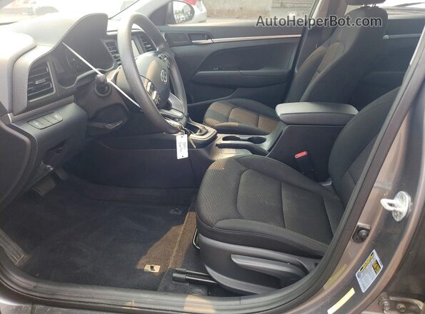 5NPD74LF0KH453531 2019 HYUNDAI ELANTRA Серый Вид салона спереди