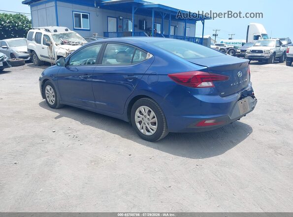 5NPD74LF0KH469003 2019 HYUNDAI ELANTRA Синий Задняя левая четверть
