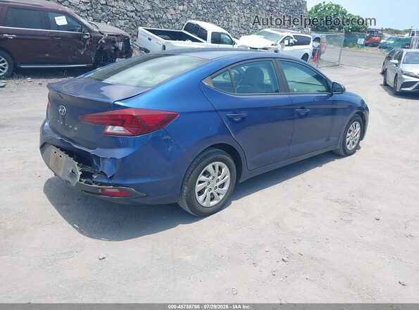 5NPD74LF0KH469003 2019 HYUNDAI ELANTRA Синий Задняя правая четверть