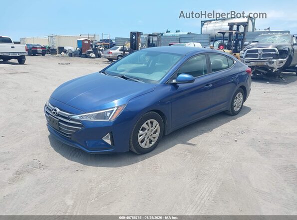 5NPD74LF0KH469003 2019 HYUNDAI ELANTRA Синий Передняя левая четверть