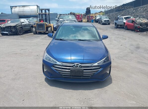 5NPD74LF0KH469003 2019 HYUNDAI ELANTRA Синий Вид щитка приборов