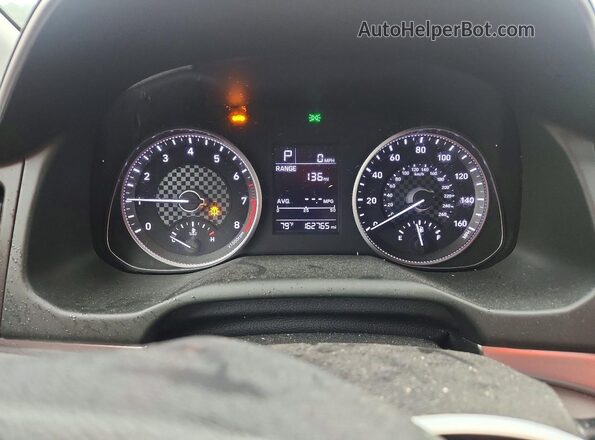 5NPD74LF0KH470104 2019 HYUNDAI ELANTRA Silver Instrument cluster view
