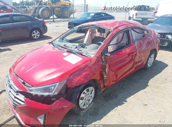 5NPD74LF0KH495603 2019 HYUNDAI ELANTRA Red Դիմացի տեսք