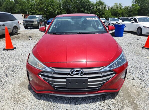 5NPD74LF0KH496749 2019 HYUNDAI ELANTRA Red Widok z przodu