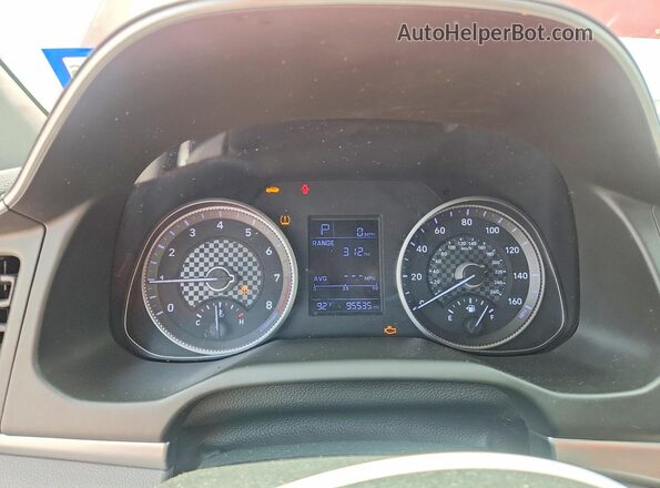 5NPD74LF0KH496749 2019 HYUNDAI ELANTRA Red Widok zestawu wskaźników