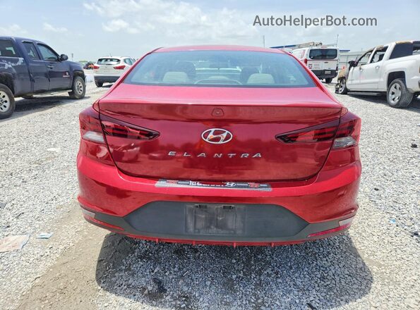 5NPD74LF0KH496749 2019 HYUNDAI ELANTRA Red Widok z tyłu