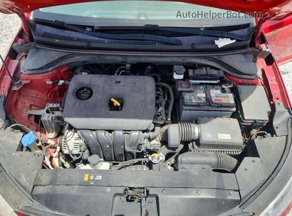 5NPD74LF0KH496749 2019 HYUNDAI ELANTRA Red Widok wnętrza z tyłu