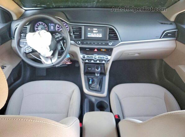 5NPD74LF0LH513020 2020 HYUNDAI ELANTRA Белый Вид панели приборов