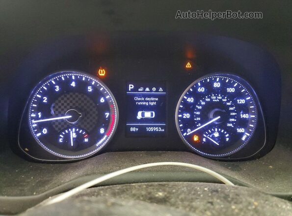 5NPD74LF0LH538046 2020 HYUNDAI ELANTRA Синий Вид щитка приборов
