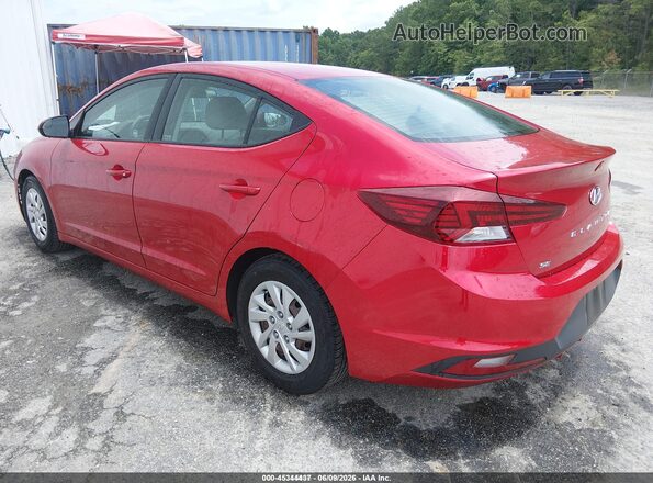 5NPD74LF0LH602490 2020 HYUNDAI ELANTRA Red უკანა მარცხენა