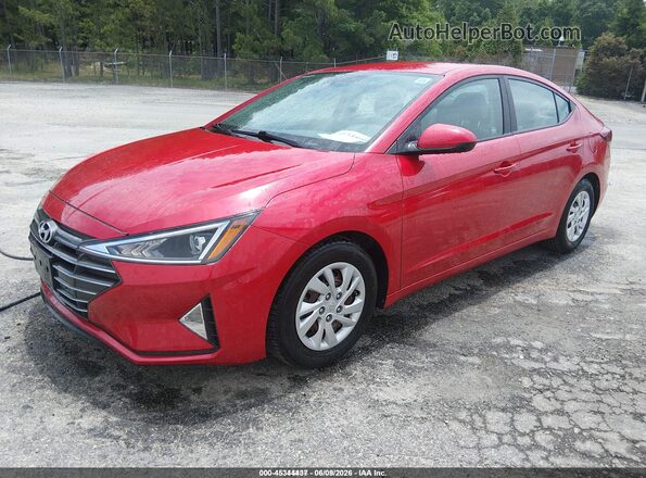 5NPD74LF0LH602490 2020 HYUNDAI ELANTRA Red წინა მარცხენა ხედი სამი მეოთხედიდან