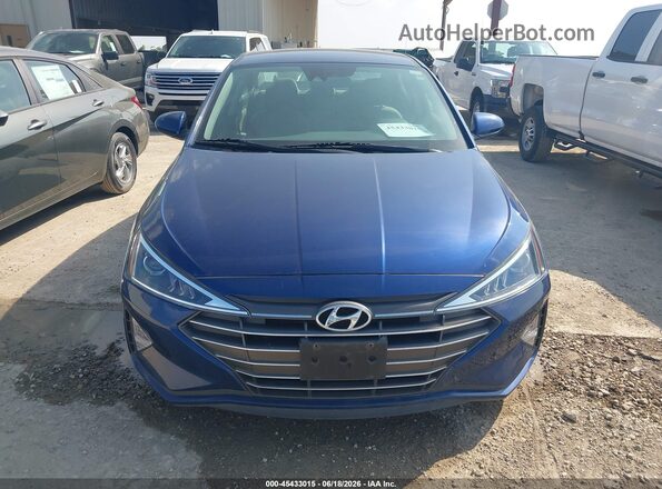 5NPD74LF0LH608015 2020 HYUNDAI ELANTRA Blue ხელსაწყოთა პანელის ხედი