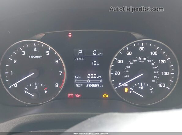 5NPD74LF1HH079830 2017 HYUNDAI ELANTRA Серый Вид задних сидений