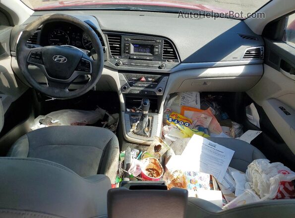 5NPD74LF1HH081657 2017 HYUNDAI ELANTRA Темно-бордовый Вид панели приборов