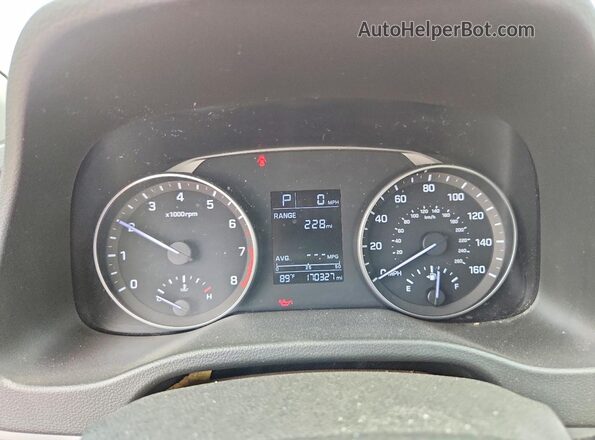5NPD74LF1HH095543 2017 HYUNDAI ELANTRA Белый Вид щитка приборов