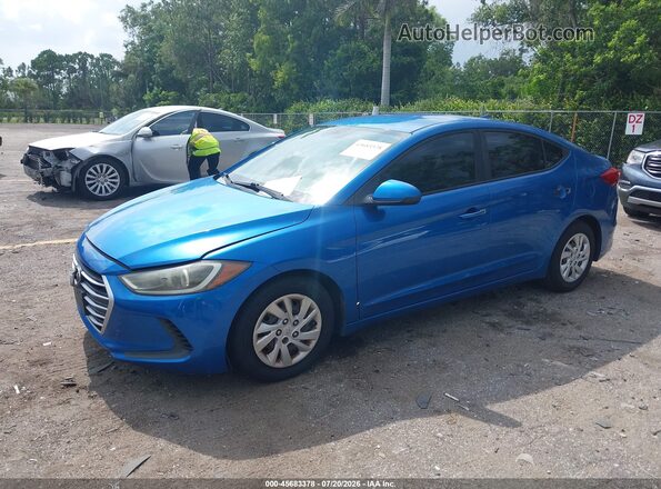 5NPD74LF1HH125754 2017 HYUNDAI ELANTRA Blue Vista tres cuartos delantera izquierda