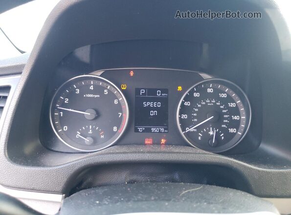5NPD74LF1HH126273 2017 HYUNDAI ELANTRA Blue Vista del cuadro de instrumentos