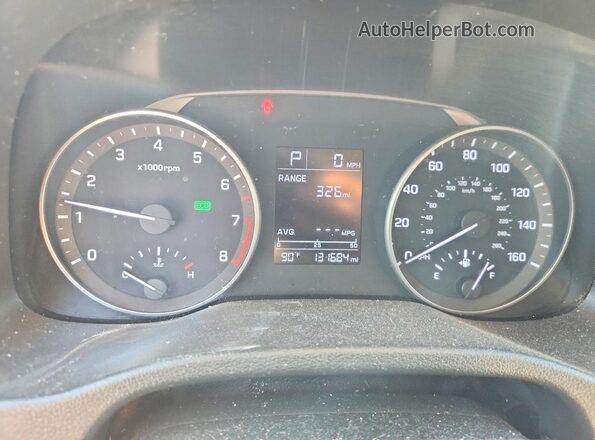 5NPD74LF1HH170659 2017 HYUNDAI ELANTRA Silver Widok zestawu wskaźników