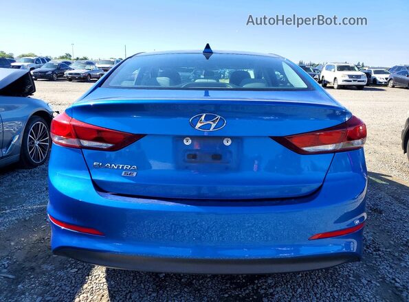 5NPD74LF1HH201814 2017 HYUNDAI ELANTRA Blue უკანა ხედი