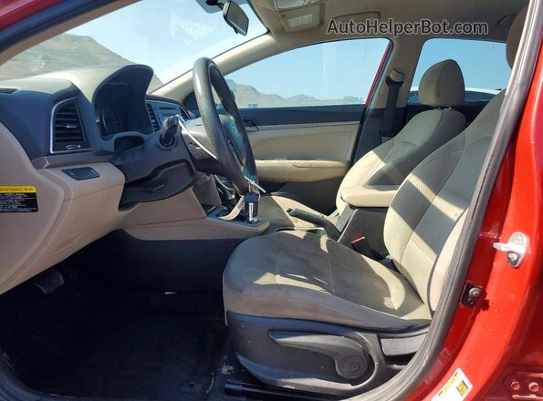 5NPD74LF1JH326995 2018 HYUNDAI ELANTRA Red წინა სალონის ხედი