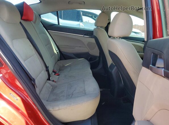 5NPD74LF1JH326995 2018 HYUNDAI ELANTRA Red უკანა სავარძლების ხედი