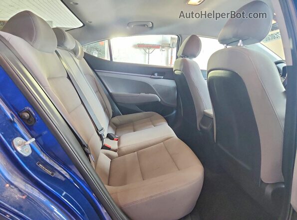 5NPD74LF1JH353579 2018 HYUNDAI ELANTRA Blue Rear seats view