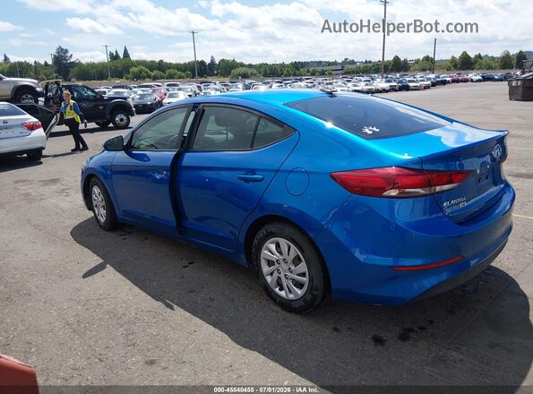 5NPD74LF1JH398571 2018 HYUNDAI ELANTRA Blue Rear left