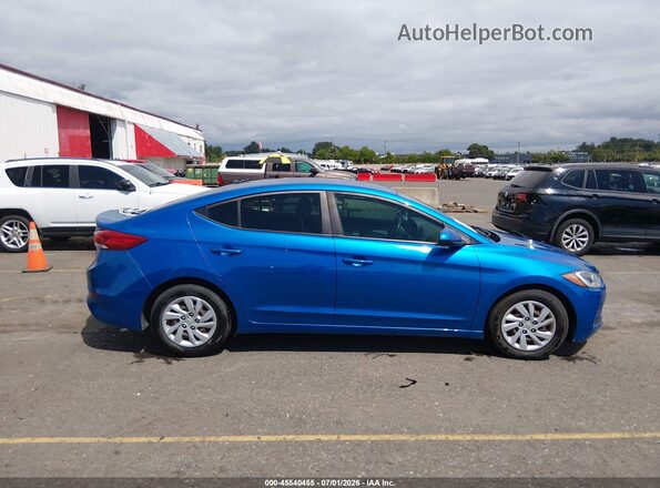 5NPD74LF1JH398571 2018 HYUNDAI ELANTRA Blue Rear interior view