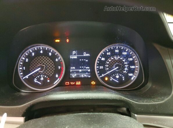 5NPD74LF1KH416262 2019 HYUNDAI ELANTRA Blue Widok zestawu wskaźników