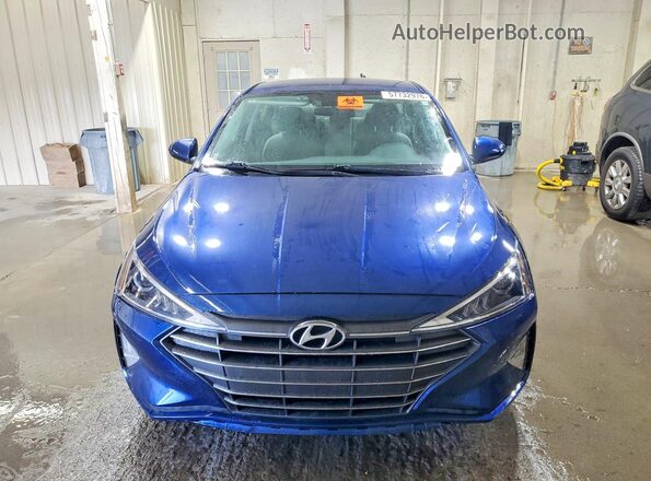 5NPD74LF1KH416262 2019 HYUNDAI ELANTRA Blue Widok z przodu