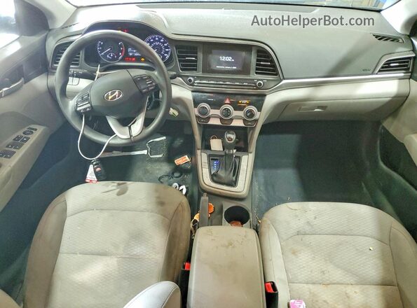 5NPD74LF1KH416262 2019 HYUNDAI ELANTRA Blue Widok deski rozdzielczej